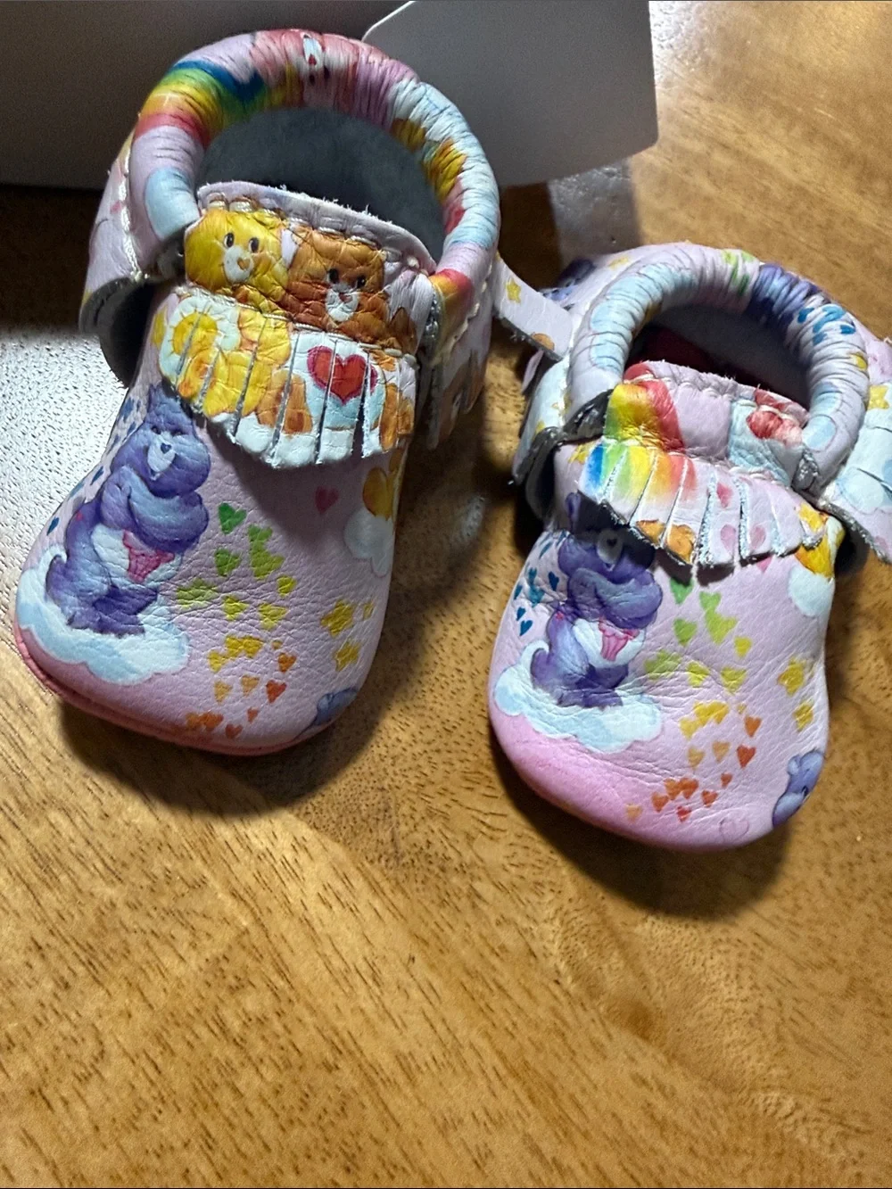 Freshly Picked x Care Bears Pink Baby Moccasins
